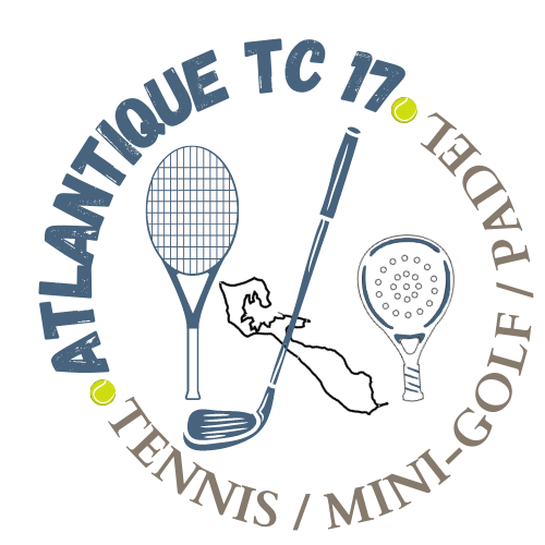 Logo Atlantique Tennis Club 17 sur l'Île de Ré, pour les tennis clubs de La Flotte, Sainte-Marie-de-Ré et Ars-en-Ré.