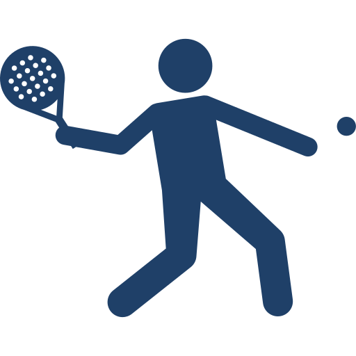 Icône pour représenter l'activité padel, qui est disponible au sein de l'ATlantique TC 17, au tennis club d'Ars-en-Ré.
